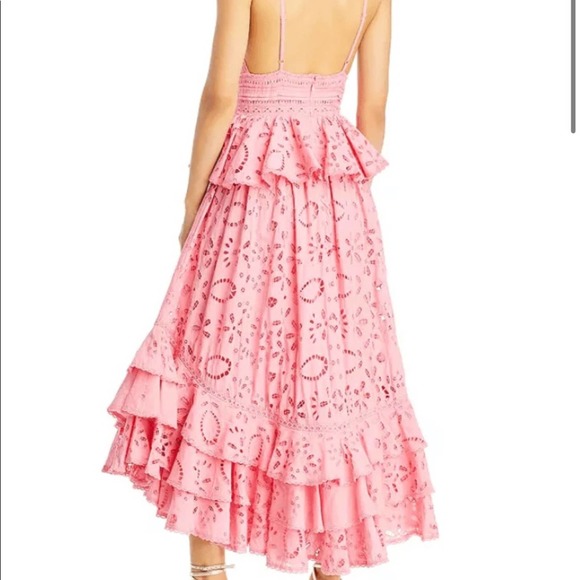 Rococo Sand | Dresses | Rococo Sand Moss Pink Tiered Ruffle Trim Eyelet ...